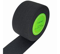 Punto elástico bandas, 1,5 cm de ancho negro pesado Stretch alta elasticidad de punto elástico banda 5 yardas