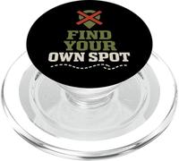 Punto Secreto de Pesca No preguntes mi Lugar Humor Límite de Pesca PopSockets PopGrip para MagSafe