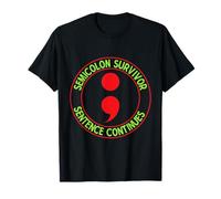 Punto Y Coma Prevención del Suicidio Survivor Sentence Punto Camiseta