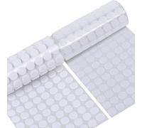 Puntos de autoadhesivos de 10 mm, 1008 unidades, autoadhesivos, con , redondos, blancos, para papel, cristal, piel, metal
