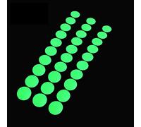 Puntos de Cinta Que Brillan en la Oscuridad, Redondo de 1 Pulgada, Pegatina de 100 Puntos Brillantes en un Rollo - Apto para Interruptores, Paredes, Vías, Controles Remotos y Decoración