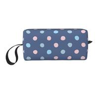 Puntos De Crayón sobre Fondo Azul Marino, Bolsa de Maquillaje Bolsa de cosméticos Bolsa de artículos de tocador de Viaje portátil Bolsa de Maquillaje