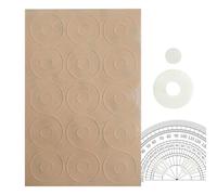 Puntos de mango de regla - Calzoncillo soberano Grip Pegatinas | Anillos de adhesivo sin deslizamiento transparente | 30pcs no slipp roller salers para los líderes de colchas