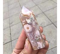 Puntos de varita de ágata de flor de cerezo, piedras naturales pulidas y cristales, piedras preciosas curativas para la decoración del hogar, 1 Uds.