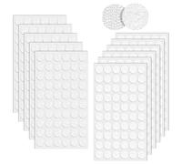 Puntos de velcro autoadhesivos de 15 mm, 600 puntos adhesivos de velcro, redondos, doble cara, cierre de velcro adhesivo para papel, plástico, vidrio, piel, metal, blanco