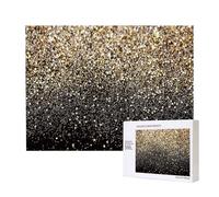 Puntos Dorados Negros con Brillo Dorado,Rompecabezas de Madera de 500 Piezas, Juego Familiar, Rompecabezas para Adultos, Adolescentes, decoración del hogar