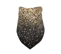 Puntos Dorados Negros con Purpurina Dorada,Bufanda con Babero y Capucha Triangular Bufanda Ajustable para Mascotas Capucha Lavable Adecuada para Perros y Gatos pequeños, medianos y Grandes