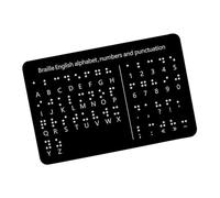 Puntos elevados Braille Ayuda de enseñanza Diapasón Letras Números Herramienta Educativa para Niños Ciegos Adultos Braille Letras Números Tablero de Enseñanza con Puntos Elevados