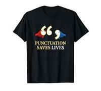 Puntuación Salva Vidas Gramática Entusiasta Amante del lenguaje Camiseta
