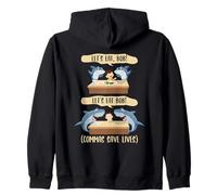 Puntuación Salva Vidas tiburón - Let's Eat Bob Funny Grammar Sudadera con Capucha