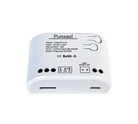 Punxasl 1CH Smart Relay Switch Module WiFi Control Interruptor Tuya Smart Life, Voice y 433MHz RF Remote Control Module Compatible con Alexa y Google Home USB 5V AC/DC 7-32V