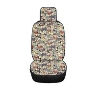 Punxdda Fundas Asiento Funda Asiento Universal con Patrón De Dibujos Animados Transpirable para Camión Furgoneta Y Cojín De Asiento. Funda Coche Asientos(Style C-Retro Bear)