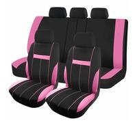 Punxdda Fundas Asiento Fundas Universales para Asientos Coche Compatibles con La Mayoría Coches SUV Y Camiones con 3 Cremalleras Funda Coche Asientos(Pink)