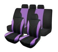 Punxdda Fundas Asiento Juego Completo Fundas Asientos Coche con Costuras Deportivas Aptas La Mayoría Coches SUV Camiones Cojines Asientos Coche Las Cuatro Estaciones Funda Coche Asientos(Purple)