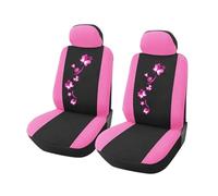 Punxdda Fundas Asiento Juego Fundas Universales para Asientos Coche con Protector Cojín Universal para Asiento Coche con Bordado Jacquard Funda Coche Asientos(Pink 2 Front Seat)