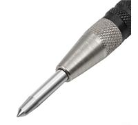 Punzón central automático de 128 mm con mecanismo de resorte para marcar madera, metal, acero, aluminio, latón y cobre, mango ergonómico antideslizante