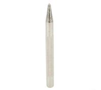 Punzón central de trabajo de metal hecho de acero al carbono para crear puntos de perforación precisos en hojas de acero y aluminio, acabado plateado de 94 mm