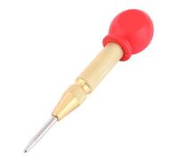 Punzón Central, Punzón Central Automático de 130 mm/5, Punzón de Impacto Automático HSS, con Tapa Protectora de la Punta (Latón + tapa protectora roja)