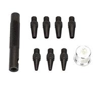 Punzón de agujero hueco de cuero Juego de punzón de acero de cuero Herramienta de artesanía de cuero de bricolaje 7pcs 2-5mm