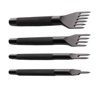 Punzón de costura de piel, kit de punzón para cuero - Perforador de cinturón Cincel para costuras de cuero | Punzón para cordones, kit de herramientas manuales de trabajo profesionales, 1/2/4/6 punt