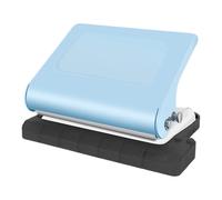Punzón de encuadernación de 10 orificios, perforador multifuncional con estructura de acero, perforador de papel portátil, compatible con portátiles en espiral y bobinas, herramienta organizadora de