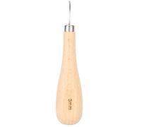 Punzón de rombo con Mango de Madera, punzón para rascar, Mango de Haya, punzón con Punta de Diamante, Forma de Calabaza, Herramienta de punzón de Cuero, Herramienta de perforación de Cuero(3 mm)