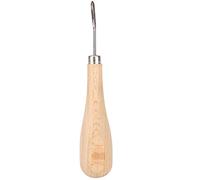 Punzón en forma de rombo con punta de diamante, herramienta de perforación para cuero, punzón cónico de acero afilado para una perforación precisa, mango de haya de diseño (cabeza doblada)