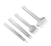 Punzón Para Con Dientes,4X Kit De Costura Y Perforación Para Manualidades - Herramienta Manual De Artesanía En Para Hombres Mujeres Y Principiantes