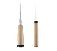 Punzón para Coser Cuero Punzón Lezna Coser Cuero Lezna Punzón para Coser Cuero Punzón con Mango de Madera Punzón Madera Punzón de para Coser o Reparar tela de Cuero de Papel de Lona, 2pcs