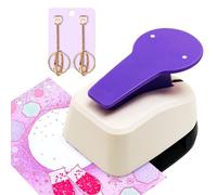 Punzón para pendientes tarjetas - Cortador en relieve para agujeros, perforador de tarjetas portátiles | Para Postales Escuela Oficina Sobres Marcapáginas Joyería