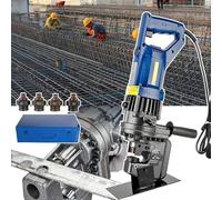 Punzonador Hidráulico Eléctrico, Perforadora de metal, interruptor de pie + 4 juegos de punzones/matriz, interruptor de pie, for perforar placas de cobre, hierro y aluminio(Anglesteel)