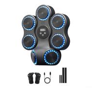 Punzonadora de boxeo, máquina de boxeo musical para adultos, entrenador de boxeo interactivo, blanco de boxeo con juegos de luz LED (básico+medio dedo)