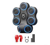 Punzonadora de boxeo, máquina de boxeo musical para adultos, entrenador de boxeo interactivo, blanco de boxeo con juegos de luz LED (modelo básico + adulto)