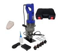 Punzonadora Hidráulica 1400W para Instalación de Tubería, Máquina Punzonadora Metal de Garganta 40mm para Placa de Acero Estructural