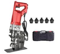 Punzonadora hidráulica eléctrica de 1800 W φ Punzonadora hidráulica eléctrica de 8,5 a 20,5 mm con 5 troqueles, herramienta de punzonado hidráulico para acero, hierro, aluminio,Channelsteel