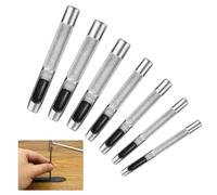 Punzones de Agujero, 7 Piezas Sacabocados para Cuero de Acero Redondo, 5 mm a 11 mm Perforadora de Cuero, Sacabocados de Golpe, Juego de Punzones, para Banda de Reloj, Zapatos, Tela, Ropa de Lona