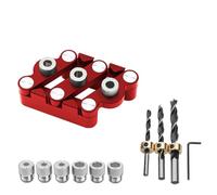 Punzones profesionales para carpintería, diseño de autocentrado, plantilla de aleación de aluminio, calibre de clavija autocentrante, plantilla de posicionamiento multiagujero