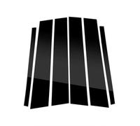 Puoersh Moldura De Pilar De Ventana De Puerta para Mercedes-Benz Clase M W166 2012-2015, 6 Pegatinas para Postes de pilares de Puertas y Ventanas con Aspecto de Carbono/Negro Brillante