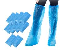 PUOKOTUL 10 pares de protectores de lluvia para zapatos, desechables, impermeables, gruesos, reutilizables, para la lluvia, carreteras fangosas (70 x 35 cm, azul)