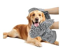 Puomue Toalla de Secado rápido para Perros, Microfibra Ultra Absorbente, Color Gris (Gris)