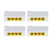 Puooifrty 4 Piezas de 3 Puertos PoE Extender IEEE802.3Af 10/100/1000Mbps 1 una 3 Conmutador de Red Repetidor para PoE Switch NVR CáMara IP Ap