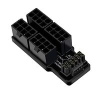 Puooifrty ATX3.0 12VHPWR 12+4P 600W Convertidor de Adaptador de Corriente de 180 Grados 4X8Pin 40 Series Tarjeta GráFica Convertidor de Conector de AlimentacióN A