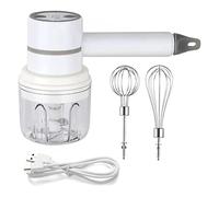 Puooifrty Batidora de mano eléctrica inalámbrica portátil multibatidor de alimentos para mezclar huevos, batir crema, picar A