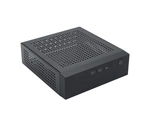 Puooifrty M09 HTPC Host Mini ITX Chasis de Computadora Fuente de AlimentacióN de CC Chasis de Control Industrial Caja de Computadora de Escritorio para el Hogar