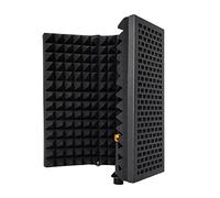 Puooifrty Micrófono portátil de mesa absorbente de sonido de espuma filtro de reflexión micrófono equipo insonorizado para grabación de audio 3 paneles