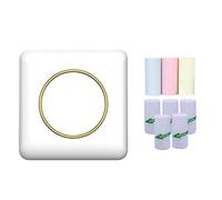 Puooifrty Mini Impresora de Etiquetas TéRmicas Memo Handbook Photo Printer Impresora de Etiquetas PortáTil con Papel Autoadhesivo + Papel de Color