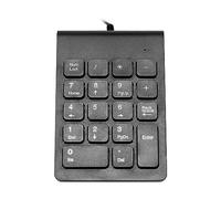 Puooifrty Mini teclado numérico con cable USB, teclado numérico de 18 teclas, teclado digital para contador, portátil, , Android, tabletas, PC (negro)