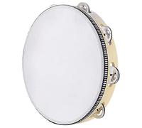 Puooifrty Pandereta de metal, de percusión, instrumento educativo musical para adultos