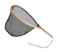 Puooifrty Red de Pescar Sacadera de Aterrizaje de Pesca con Mosca, de Madera, de Aterrizaje de Nailon, de Trucha, Herramienta de Pesca