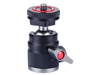 Puooifrty Rotación de 360° Mini fotografía Live Mobile Phone Stand Pan Tilt con extraíble Cold Shoe Mount Cámara Accesorios de repuesto